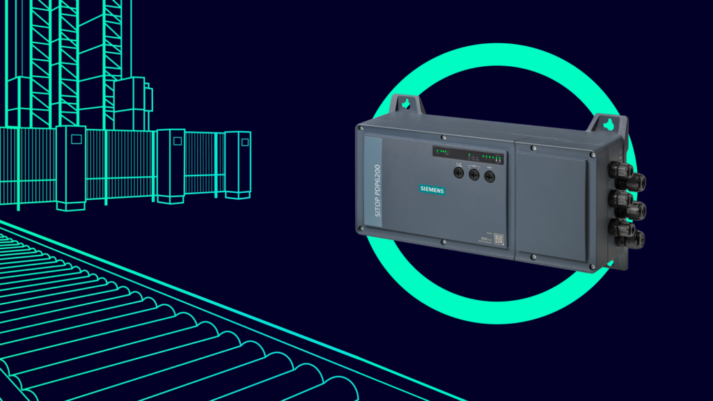 Grafik SITOP-Stromversorgung Siemens, echtes Produkt in "virtueller" Umgebung